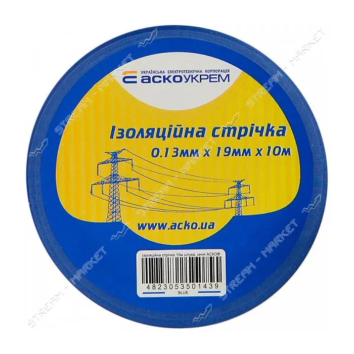 Изолента ПВХ Аcko 19x0.13мм 10м синяя