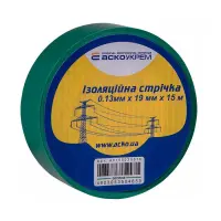 Изолента ПВХ Аcko 19x0.13мм 15м зеленая                                                             