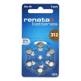 Батарейка Renata maratone ZA 312 1.4V для слухового аппарата 6 шт                                   