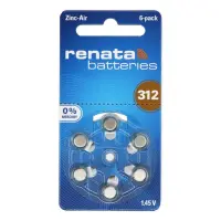 Батарейка Renata maratone ZA 312 1.4V для слухового аппарата 6 шт                                   