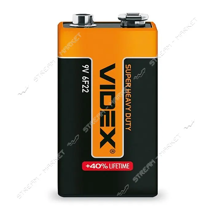 Батарейка Videx 6F22/9v крона 1шт