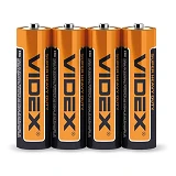 Батарейка Videx солевая AA/R6P пальчик 4шт                                                          