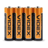 Батарейка Videx сольова AA/R6P пальчик 4шт                                                          