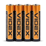 Батарейка Videx солевая AAA/R03P микропальчик 4шт