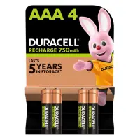 Аккумулятор Duracell  AAA/HR03 микропальчик 750mAh 4шт блистер                                      
