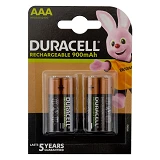 Аккумулятор Duracell AAA/HR03 "микропальчик" 900 mAh блистер 4шт                                    
