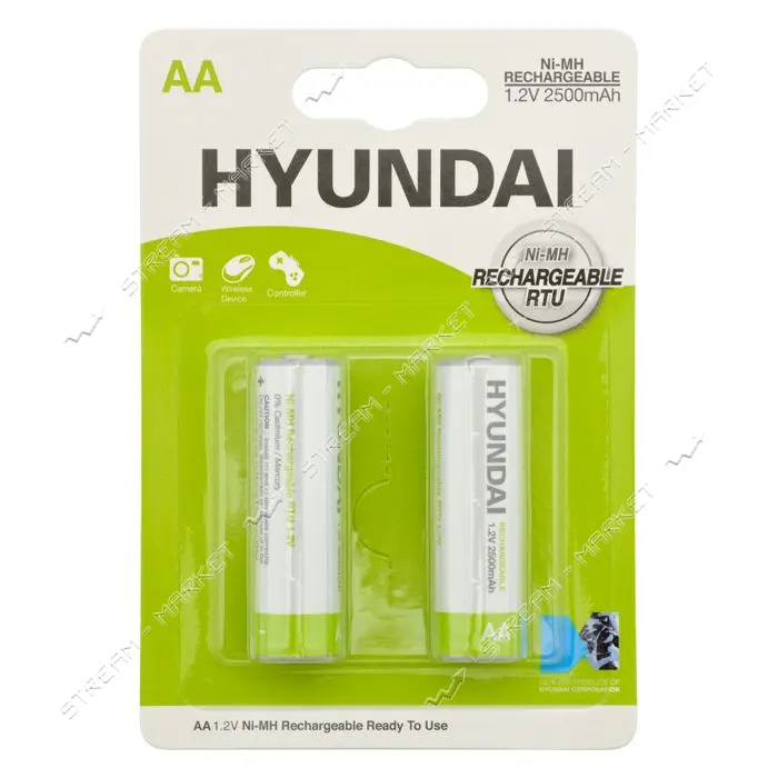Аккумулятор HYUNDAI AA/HR06 пальчик 2500mAh 2шт блистер