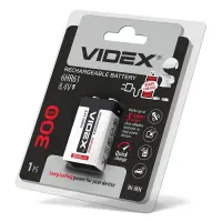 Аккумулятор Videx 6HR61 крона 300mAh блистер 1шт                                                    