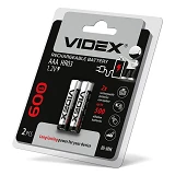 Аккумулятор Videx AAA/HR03 микропальчик 600 mAh блистер 2шт