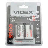 Аккумулятор Videx С/HR14 средний бочонок 3500mAh 2шт блистер                                        