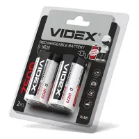 Аккумулятор Videx D/HR20 большой бочонок 7500mAh 2шт блистер                                        