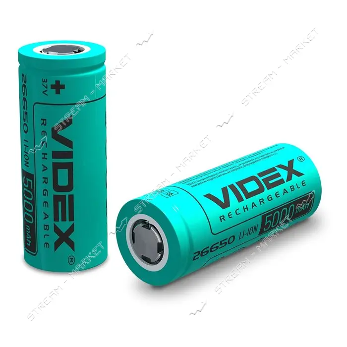 Аккумулятор Videx Li-ion 26650 5000mAh 3.7V без защиты                                              