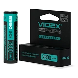 Аккумулятор Videx Li-ion 18650-P 2800mAh 3.7V с защитой                                             