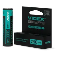 Аккумулятор Videx Li-ion 18650-P 2800mAh 3.7V с защитой                                             