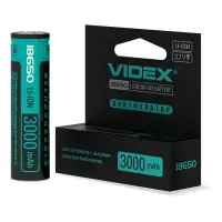Аккумулятор Videx Li-ion 18650-P 3000mAh 3.7V с защитой                                             