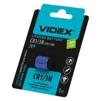 Батарейка Videx літієва CR1/3N 3V блістер 1шт                                                       