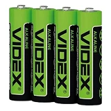 Батарейка Videx щелочная AAA/LR03 микропальчик 4шт                                                  