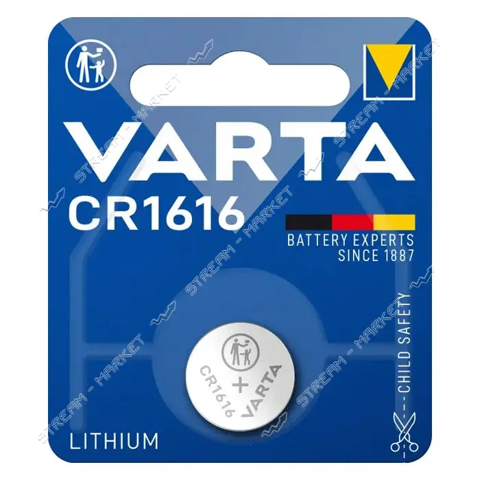 Батарейка Varta литиевая CR 1616 3V блистер 1шт                                                     