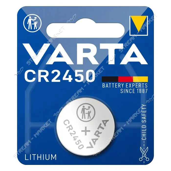 Батарейка Varta литиевая CR 2450 3V блистер 1шт