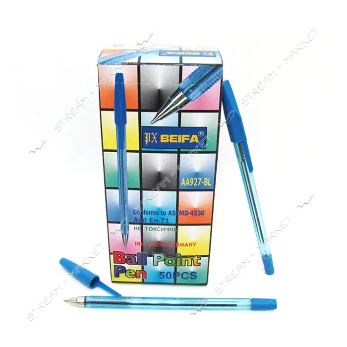 Ручка шариковая Beifa AA927blu синяя                                                                