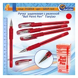 Ручка масляная TIANJIAO TY-501Pred красная                                                          