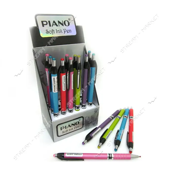 Ручка масляная Piano PB-165-C Color автоматическая синяя
