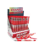 Ручка масляная Piano PT-197RD Soft красная                                                          