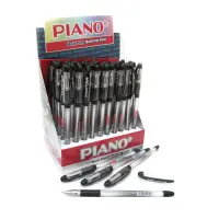 Ручка масляная Piano PT-197BK Soft черная                                                           