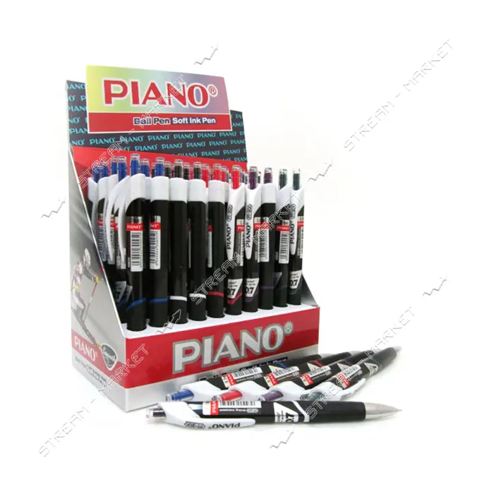 Ручка масляная Piano PT-201 автоматическая синяя