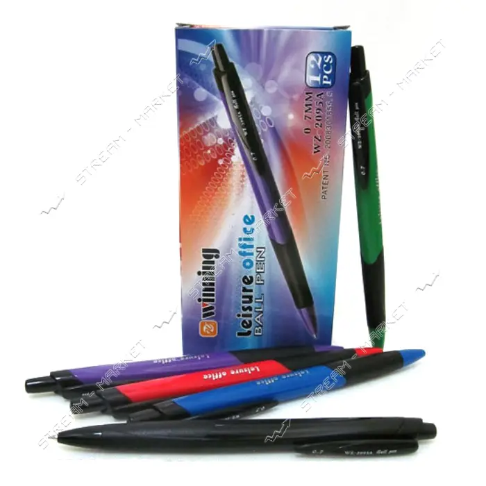 Ручка шариковая Winning WZ-2095A Office pen 12PC/BOX автоматическая синяя                           