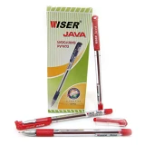 Ручка масляная Wiser java-rd Java 0.7мм красная                                                     