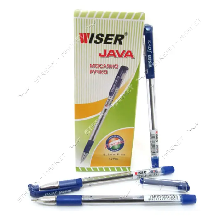 Ручка масляная Wiser java-bl Java 0.7мм синяя                                                       