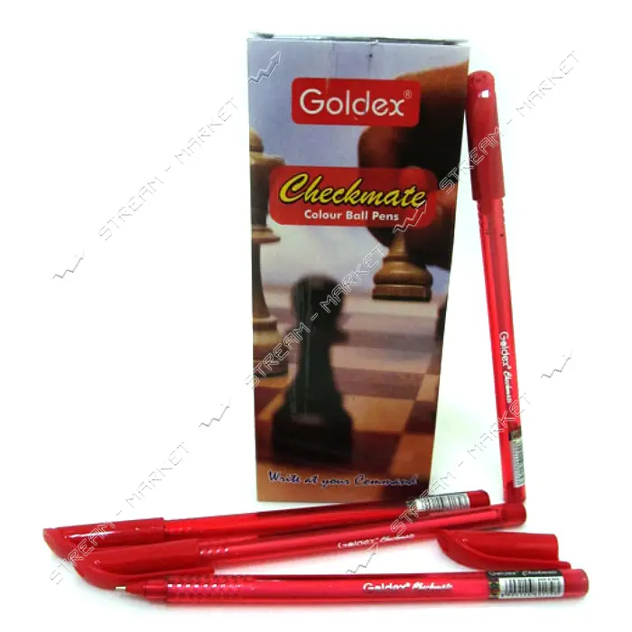Ручка масляная Goldex 744-red Checkmate 0.7мм красная                                               