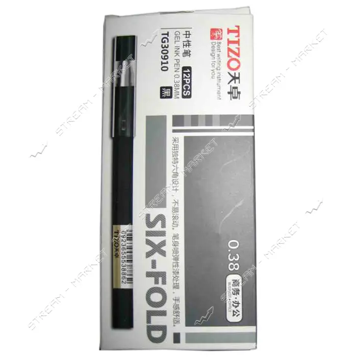 Ручка гелевая Techjob TG30910BL Tizo SixFold 0.38мм синяя                                           