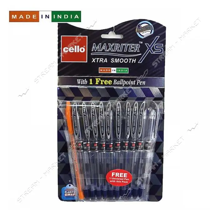 Ручка шариковая Cello Original Maxriter XS 10 Blister плюс ручка 0.7мм синяя