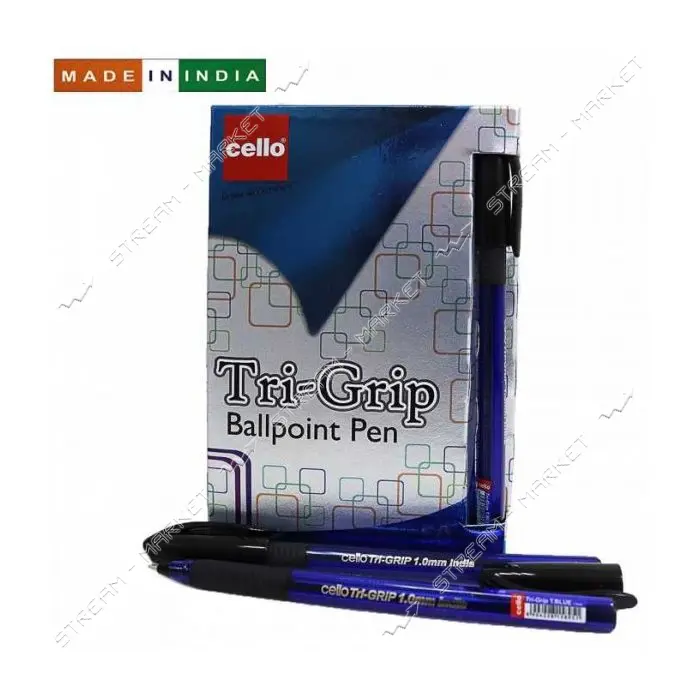 Ручка шариковая Cello Original Trigrip-Blue 1мм синяя