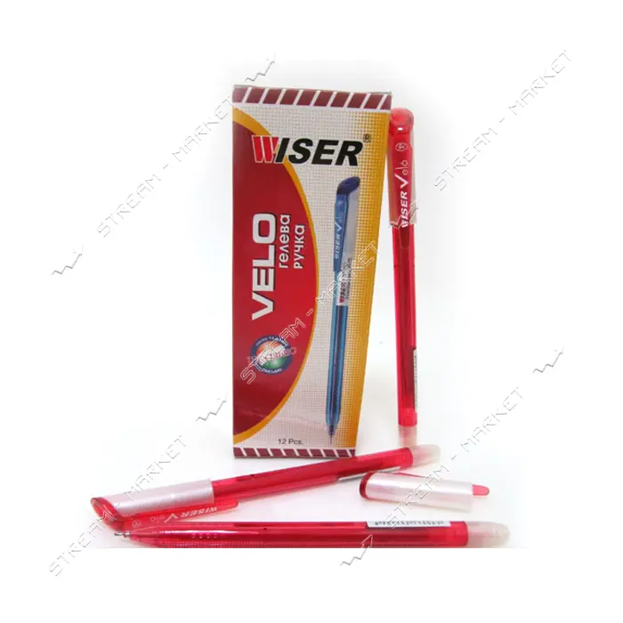 Ручка гелевая Wiser velo-rd Velo 0.6мм красная
