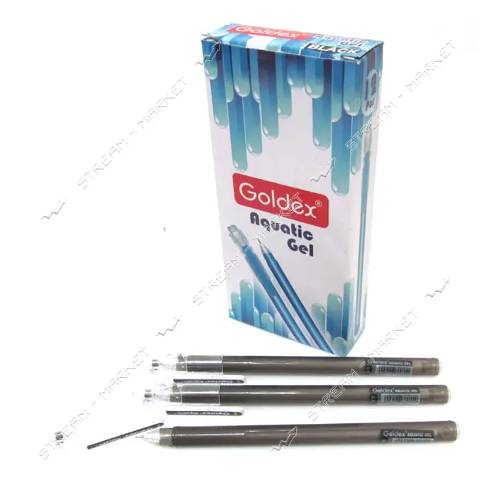 Ручка гелевая GOLDEX 881-aq-bk AQUATIC GEL 0.6мм черная                                             