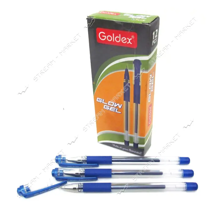 Ручка гелевая Goldex 894-bl Glow gel 0.6мм синяя