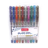 Набор гелевых ручек Goldex 894-10 Glow Gel Metalic 1мм 10 цветов чернил