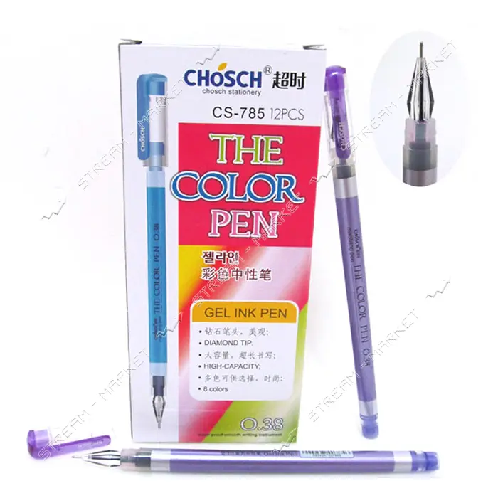 Ручка гелевая J.OTTEN Chosch CS-785fiol 0.38мм фиолетовая