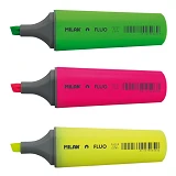 Набор текстовыделителей MILAN BWM10033 Fluo флуоресцентный 3 цветa 3 шт                             