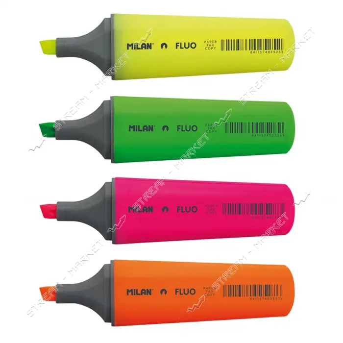 Набор текстовыделителей MILAN 1687804 Fluo флуоресцентный 4 цветa 4 шт