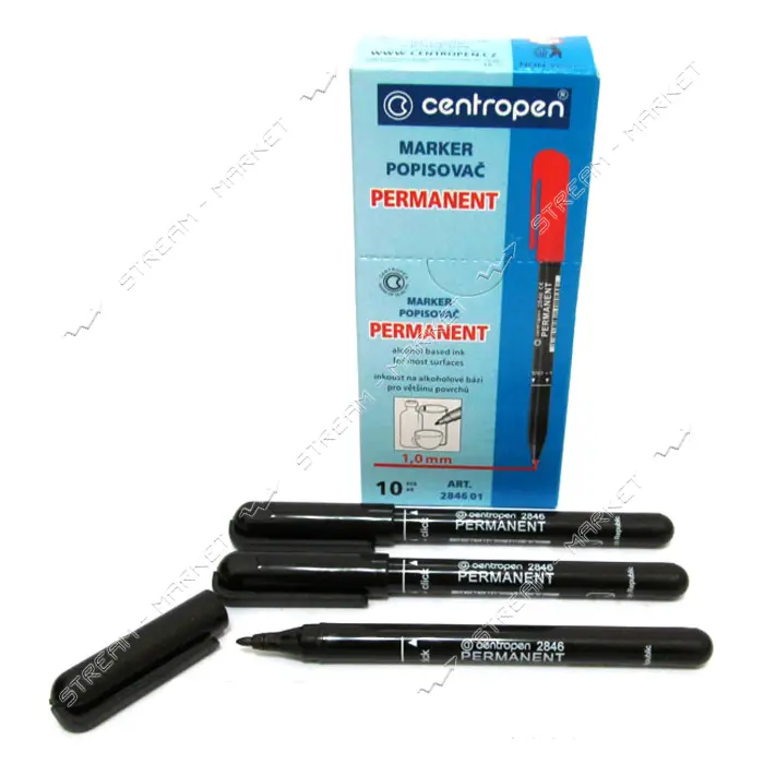 Маркер Centropen 2846 перманентный черный                                                           