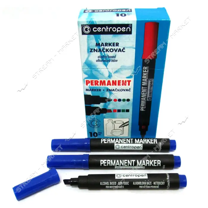 Маркер Centropen 8576-ВК перманентный черный