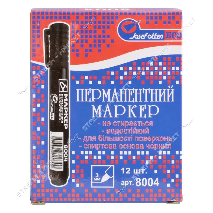 Маркер Haowang HW-8004 DSCN0864 "J.Otten ECO" перманентный черный                                   