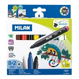Набор фломастеров Milan 80023 8 цветов плюс 2 8 шт плюс 2 меняют цвет