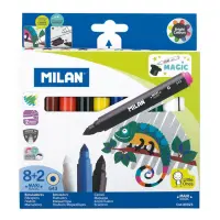 Набор фломастеров Milan 80023 8 цветов плюс 2 8 шт плюс 2 меняют цвет                               