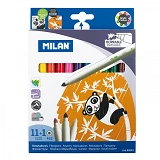 Набор фломастеров Milan 80093 11 цветов плюс 1 11 шт плюс 1 стираемые                               