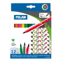 Набор фломастеров Milan 80158 тонкие 12 цветов                                                      
